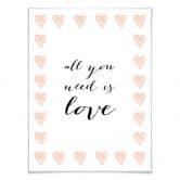 Poster Confetti & Cream - All you need is love 