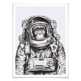 Poster Singe astronaute 