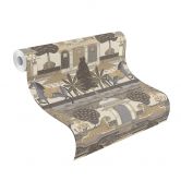 Rasch Vliestapete, Mustertapete Indian Style hellbeige 