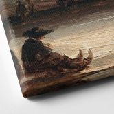 Canvas Rembrandt - Winterlandschap 