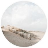 Maritimt Fototapet-klitlandskab ved Nordsøen - Annie - Round - vliesetapet/selvklæbende non-woven tapet 