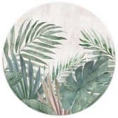 Jungle Leaves Groen Aquarel Fotobehang - Bloemdecor - Rond - vliesbehang/zelfklevend vliesbehang 