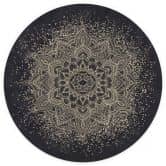 Elegant mandala zwart-goud Fotobehang - Bloomery Decor - Rond - vliesbehang/zelfklevend vliesbehang 