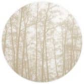 Papier peint photo Forêt d'hiver silencieuse - Böhmer - rond - adhésif/non tissé 