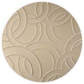 Fototapete mit 3D-Design - Abstrakte Ringe beige - Grande - Rund - Selbstklebend/Vlies 