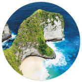 Papier peint plage côte rocheuse de Nusa Penida - Hugonnard - Rond - papier peint intissé/papier peint intissé autocollant 