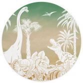Eventyrrejse til dinosaurerne Fototapet - Ombre - Kikki Belle - Rundt - vliesetapet/selvklæbende non-woven tapet 