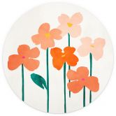 Behangcirkel Kleine bloemen in perzikkleuren - Kubistika - vliesbehang/zelfklevend vliesbehang 