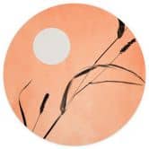 Tapet cirkel Siv i ferskenfarvet solskin - Kubistika - vliesetapet/selvklæbende non-woven tapet 