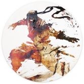 Fototapete Fliegender Ninja - Kulik - Rund - Selbstklebend/Vlies 