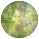 Goudgroen kleurenspel Fotobehang - Schmucker - Rond - Zelfklevend/niet-geweven 