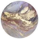 Wall Mural with marble effect - Noble structures in gold and purple - Shelest - Round - non self-adhesive/self-adhesive wallpapers 