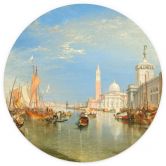 Fotobehang Turner - Venetië, Dogana en S. Giorgio Maggiore - Rond - vliesbehang/zelfklevend vliesbehang 