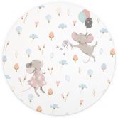 Kinderzimmer Fototapete - Kleine Mäuse mit Luftballons - UN Designs - Rund - Selbstklebend/Vlies 