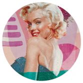 Wandtattoo Demir - Marilyn is back - Rund 