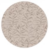 Delikate akvarelblade Wallsticker - Blød grå - Blomsterdekor - Rund 