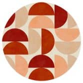 Sticker mural Demi-cercles abstraits dans des tons naturels chauds - Bré - Rond 