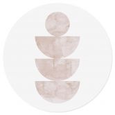 Wallsticker Geometrisk balance - Abstrakt komposition - Costa - Rund 