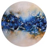 Autocollant mural Interaction bleu et or - Fedrau - Rond 