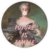 Muursticker De toekomst is vrouwelijk - Grace Digital Art - Rond 