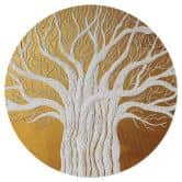 Wallsticker Hvid livets træ abstrakt - Grande - Rund 