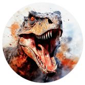 Dinosaurus Muursticker T-Rex: Het wilde gezicht van de prehistorie - Jaszke - Rond 