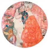Sticker mural Klimt - Les Amies - Rond 