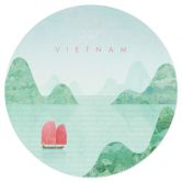 Sticker mural La baie d'Halong lors d'un voyage au Vietnam - Rivers - Rund 