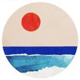 Wallsticker Rolig strand ved solnedgang - Rivers - Rund 