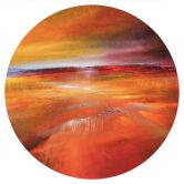 Muursticker Herfstlandschap in het avondlicht - Schmucker - Rond 