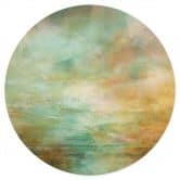 Sticker mural lumière turquoise dorée sur la mer - Schmucker - Rond 