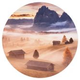 Wandtattoo Herbstnebel in den Alpen - Selagea - Rund 