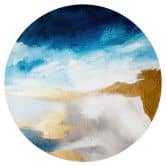 Wall Sticker Penselstrøg i blåt og guld - Haniff 