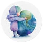 Muursticker Heine - Hugging Earth 