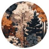 Sticker Mural Forêt d'automne colorée - Jaszke 