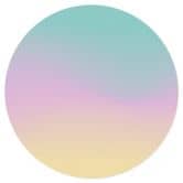 Wandtattoo Ombre - Bunter Pastellhimmel - Rund 