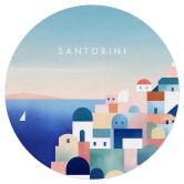 Wall Sticker Huse på Santorini - Rivers 