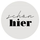 Wandtattoo Spruch - Schön hier - Rund 