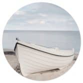 Wandtattoo Boot am Strand - Rund 