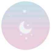 Wall sticker Thai - Moonlight magic in the starry sky - Round 