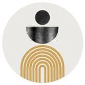 Sticker Mural Composition abstraite avec cercle et demi-arc - The Miuus Studio 