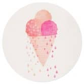 Muursticker Treechild - Drie bolletjes ijs in de zomer - Rond 