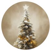 Sticker Mural Sapin de Noël doré - Treechild 