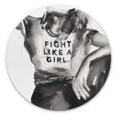 Alu-Dibond Verbaan - Fight like a Girl - Rund 