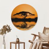 Wandbild Afrika - Alu-Dibond Rund 
