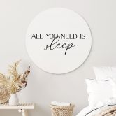 Vægcirkel All you need is sleep 
