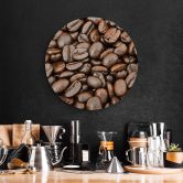 Tableau sur alu-Dibond rond Arôme de café en grains  