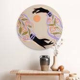 Rundes Wandbild Arty Guava - Umarme die Sonne - Alu-Dibond 