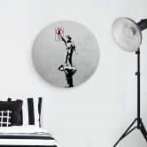 Alu-Dibond Banksy - Graffiti is a crime - Rund 