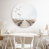 Wandbild Blick auf die Ostsee - Alu-Dibond Rund 